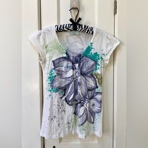 Calvin Klein short sleeve shirt, printed flower design